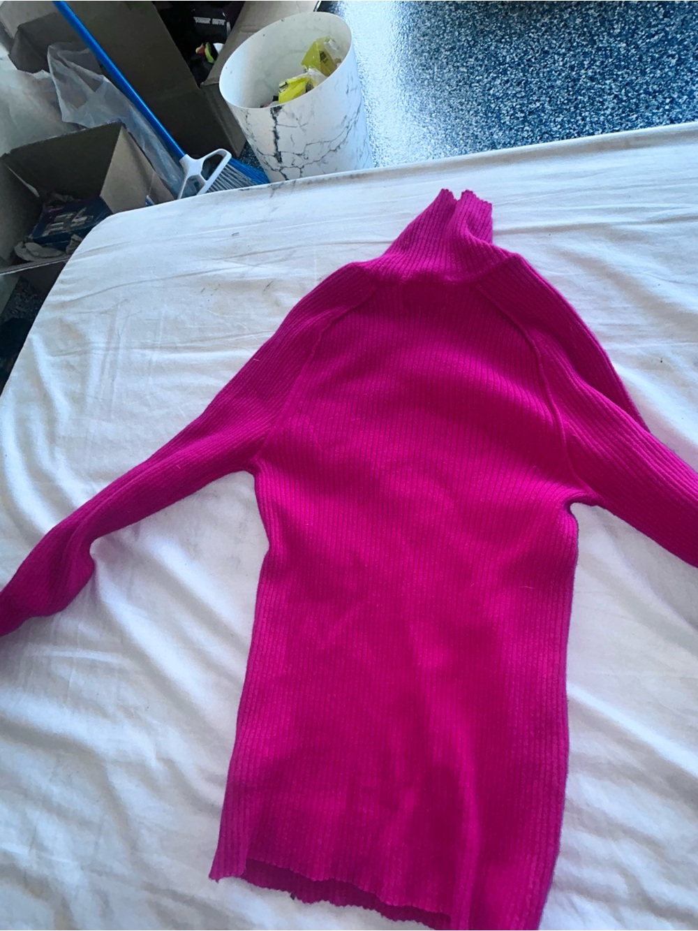 Universal Thread Ribbed Turtleneck Sweater - Fuchsia - Picture 3 of 5